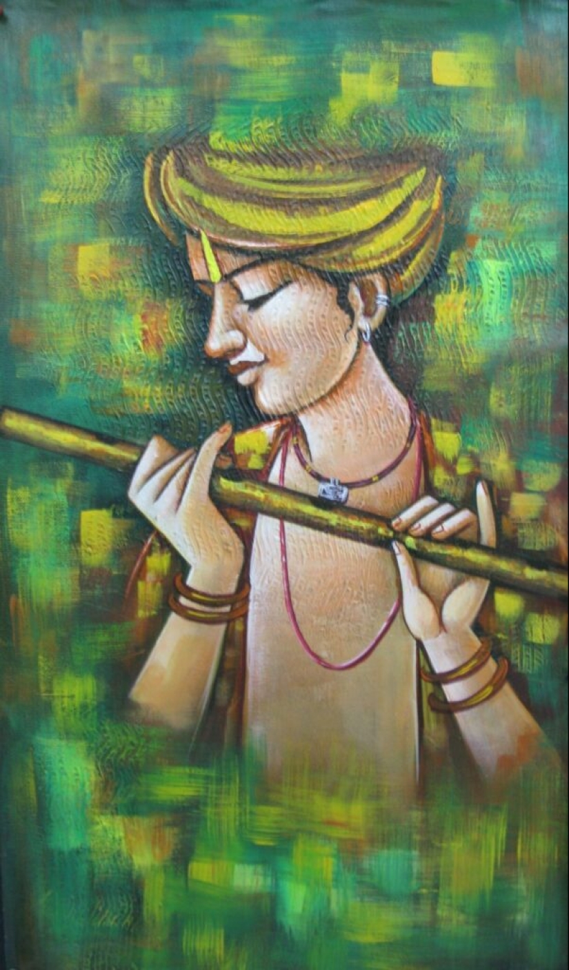 Gods, people and epochs in the paintings of the artist Vishal Gurjal