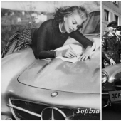 Gorgeous Sophia Loren and her Mercedes-Benz 300SL Gorgeous Sophia Loren and her Mercedes-Benz 300SL