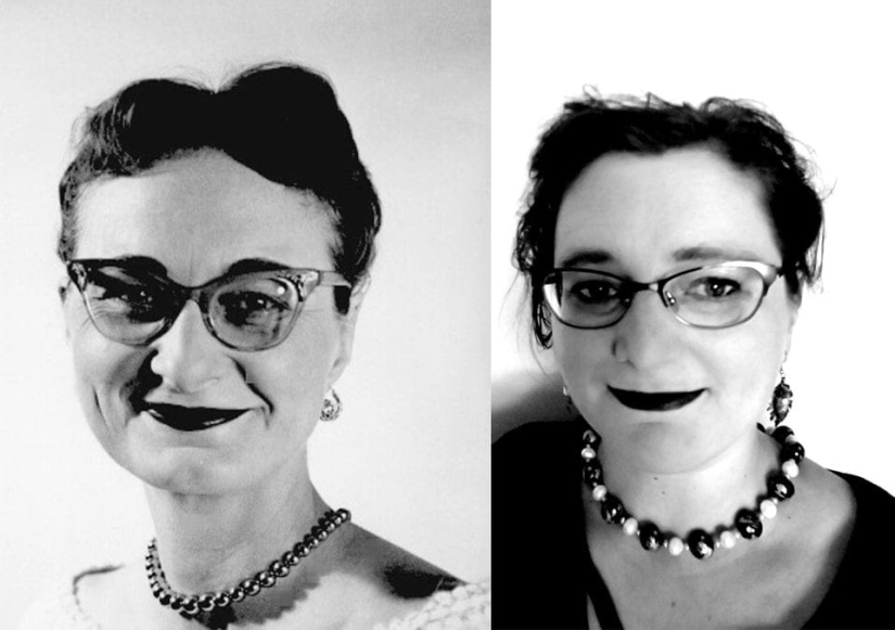 Grandchildren have recreated photos of their grandparents in his youth, showing the incredible power of genes Grandchildren have recreated photos of their grandparents in his youth, showing the incredible power of genes