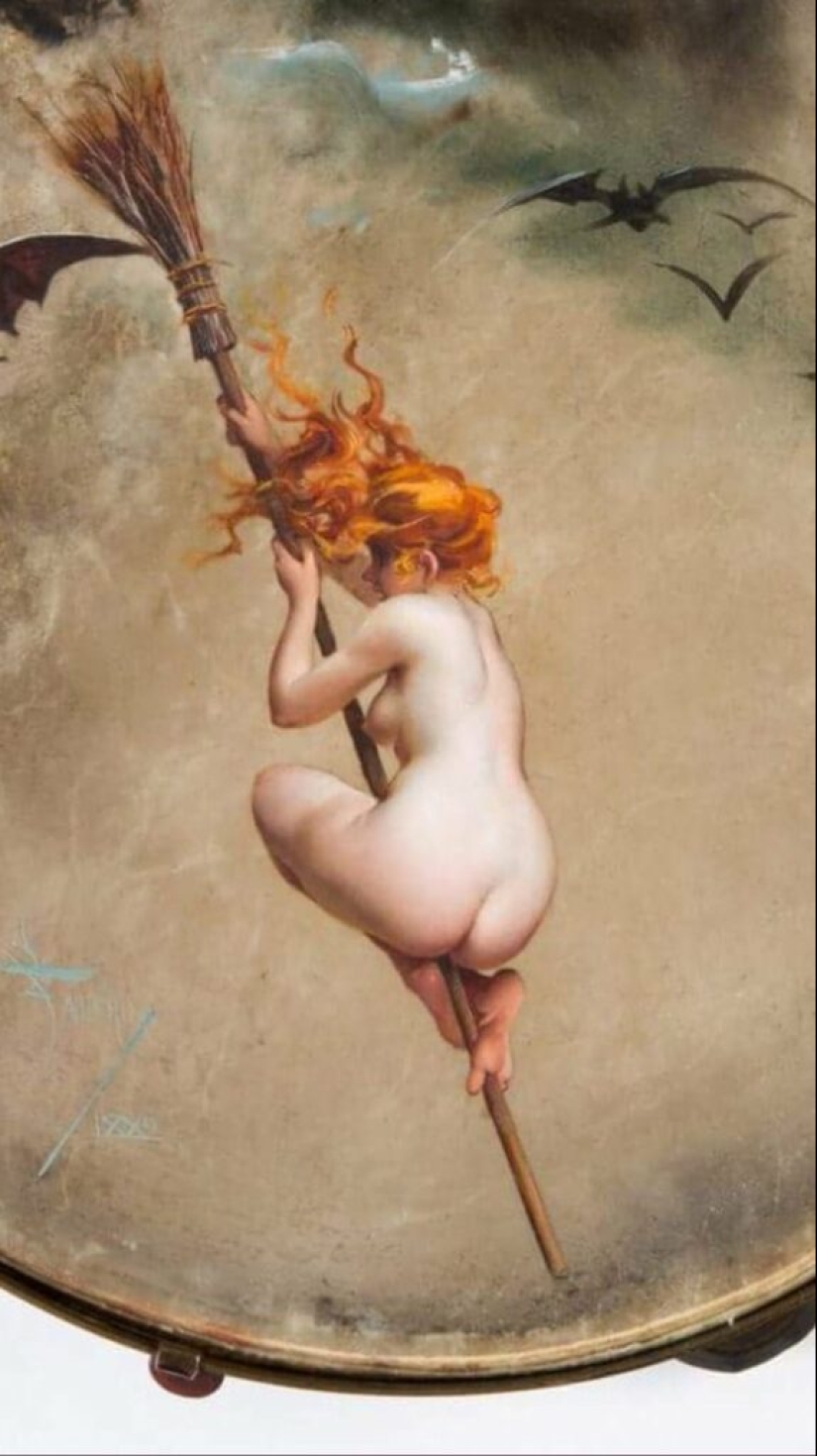 Hadas desnudas del artista Luis Ricardo Falero, quien fundó el estilo de fantasía en la pintura Hadas desnudas del artista Luis Ricardo Falero, quien fundó el estilo de fantasía en la pintura