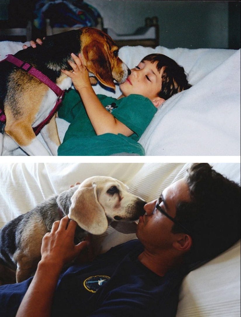 Heart breaks: the first and last photos of the owners with their pets