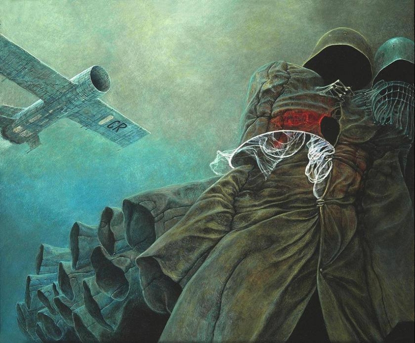 Horrifying paintings of a Polish artist killed by crazed teenagers