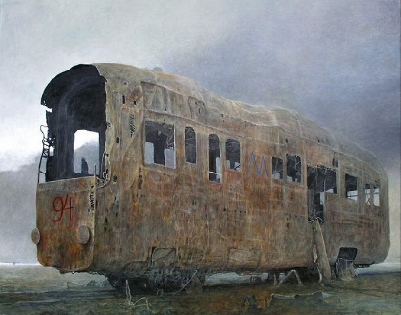 Horrifying paintings of a Polish artist killed by crazed teenagers