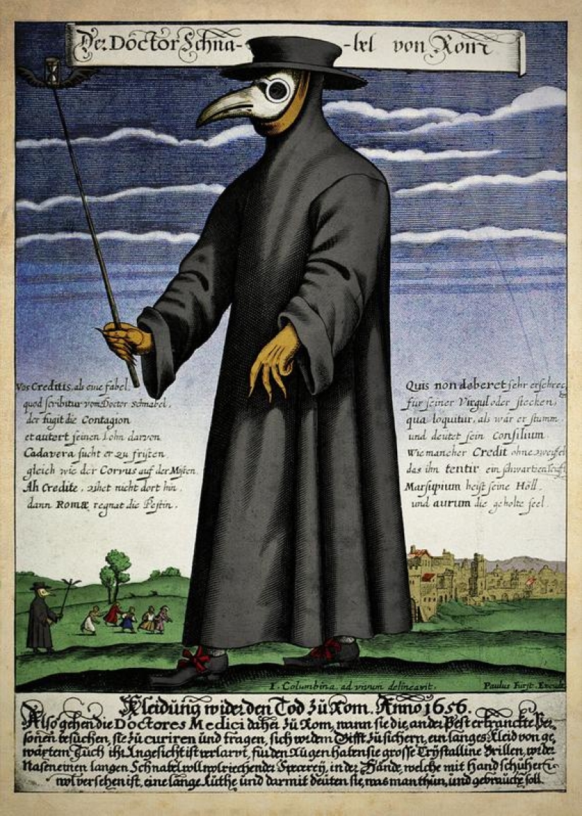 How did the costume of the plague doctor and why he looks so weird