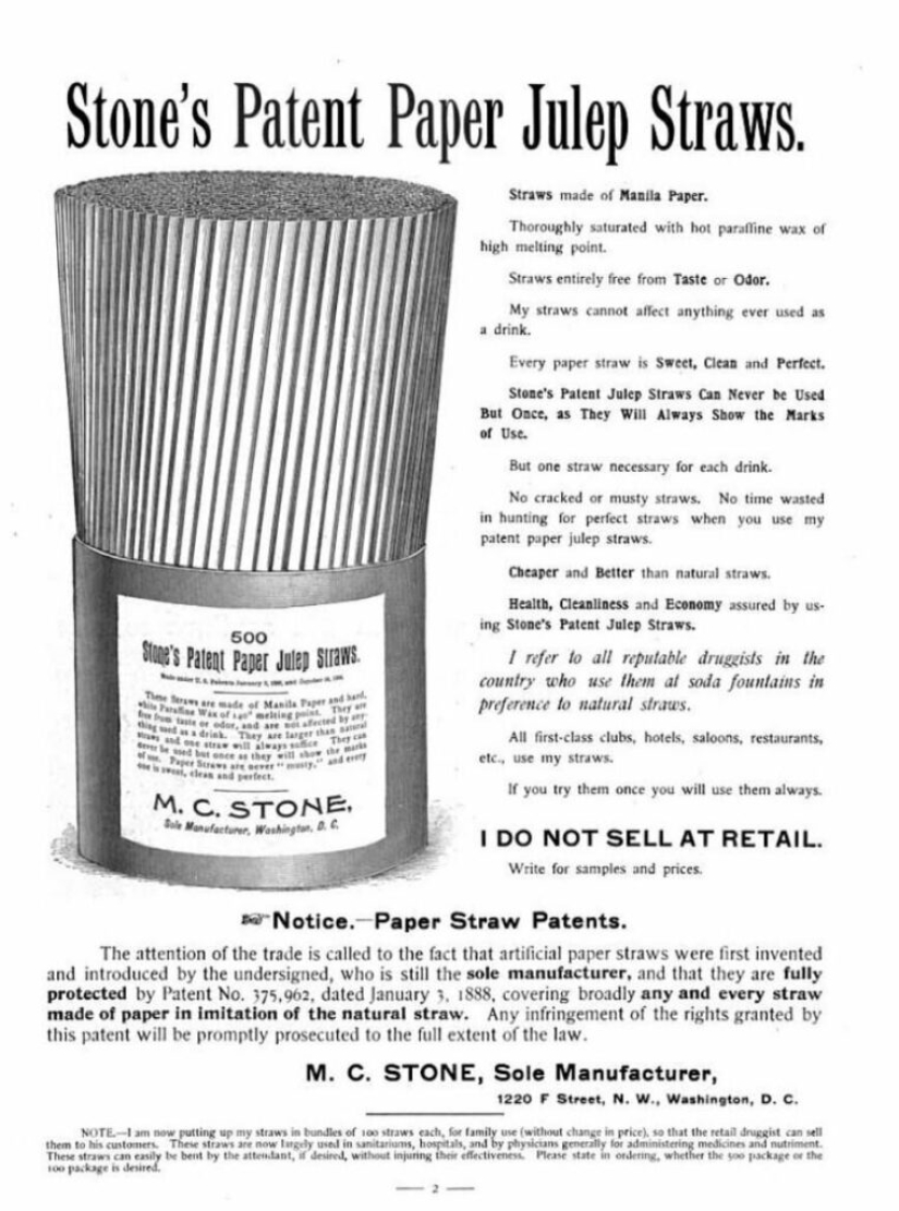 How drinking straws were invented