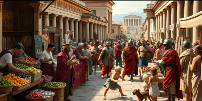 How much did the inhabitants of Ancient Rome and China earn in terms of modern money?