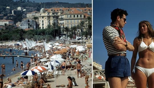 How to relax on the beach in Cannes — amazing color photos of 1948