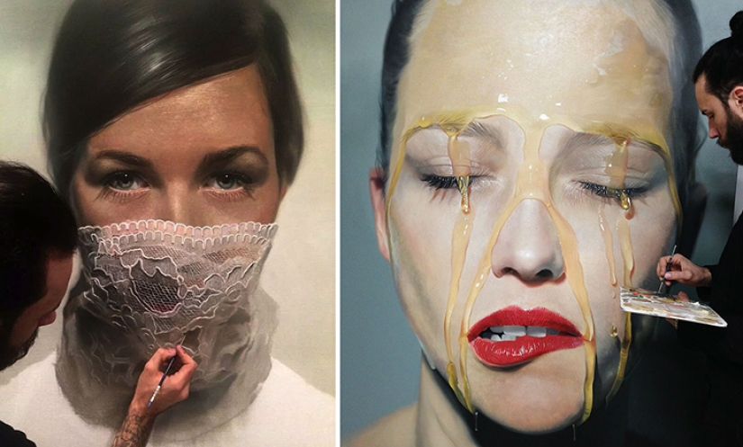 Hyperrealism in the paintings of Mike Dasras