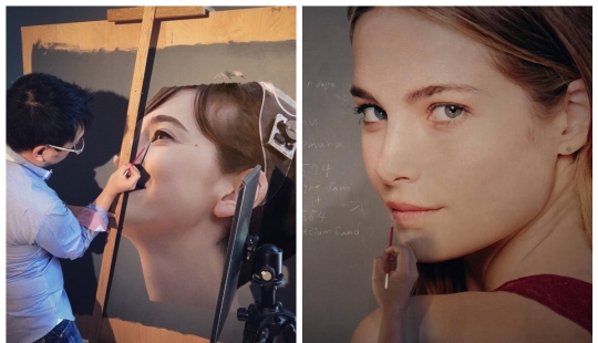 Hyperrealistic portraits by Japanese artist Hiro Kitayama