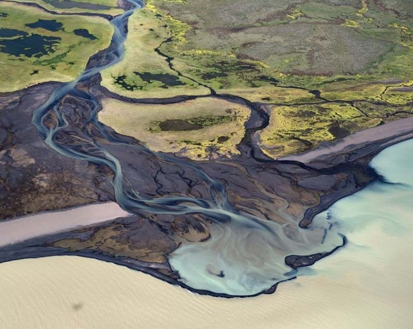Icelandic rivers - view from above Icelandic rivers - view from above