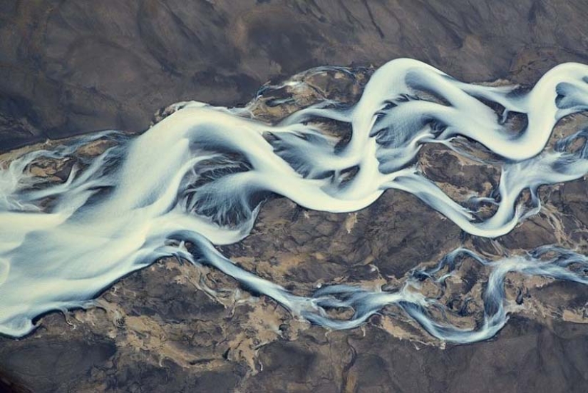 Icelandic rivers - view from above Icelandic rivers - view from above