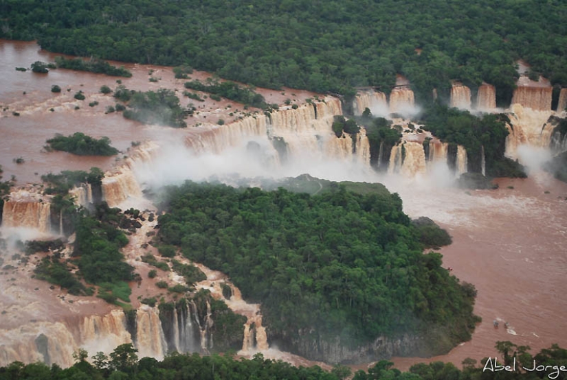 Iguazu Waterfall — big water on the border of two countries Iguazu Waterfall — big water on the border of two countries