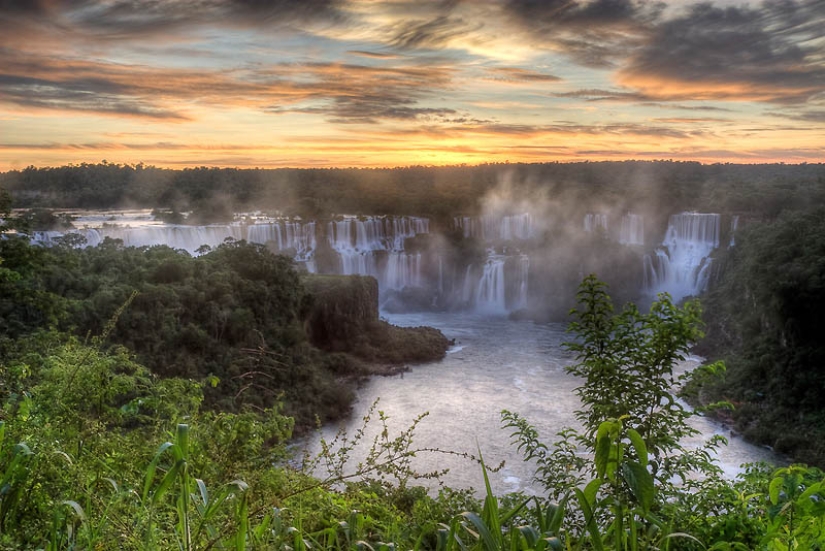 Iguazu Waterfall — big water on the border of two countries Iguazu Waterfall — big water on the border of two countries