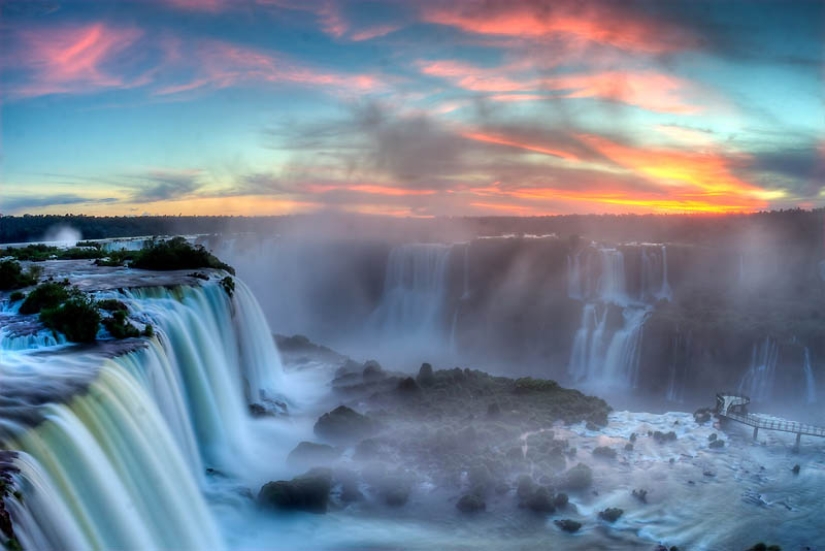 Iguazu Waterfall — big water on the border of two countries Iguazu Waterfall — big water on the border of two countries