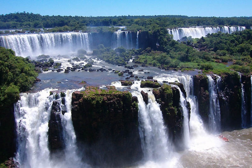Iguazu Waterfall — big water on the border of two countries Iguazu Waterfall — big water on the border of two countries