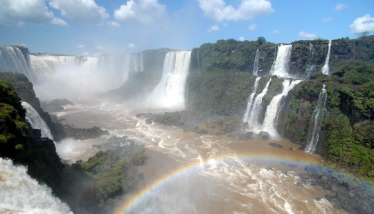 Iguazu Waterfall — big water on the border of two countries Iguazu Waterfall — big water on the border of two countries