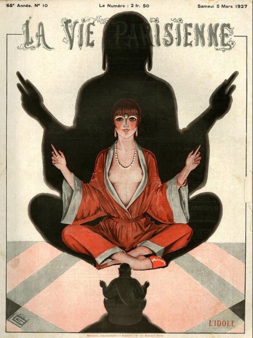 Illustrations of the legendary magazine La Vie Parisienne with a touch of eroticism in the Art Nouveau style