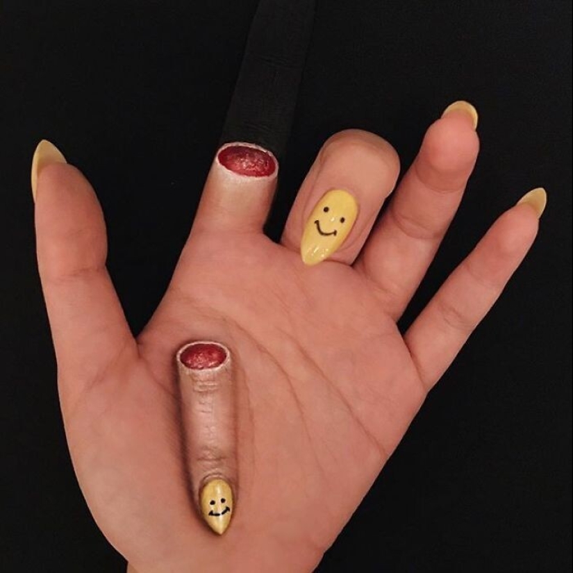 Ilusión óptica sobre su propio cuerpo y de la genialidad de maquillaje Mimi Choi