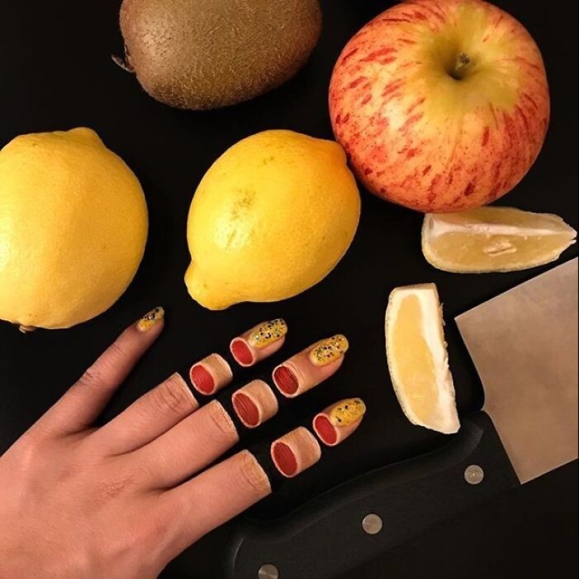Ilusión óptica sobre su propio cuerpo y de la genialidad de maquillaje Mimi Choi