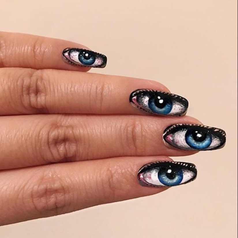 Ilusión óptica sobre su propio cuerpo y de la genialidad de maquillaje Mimi Choi
