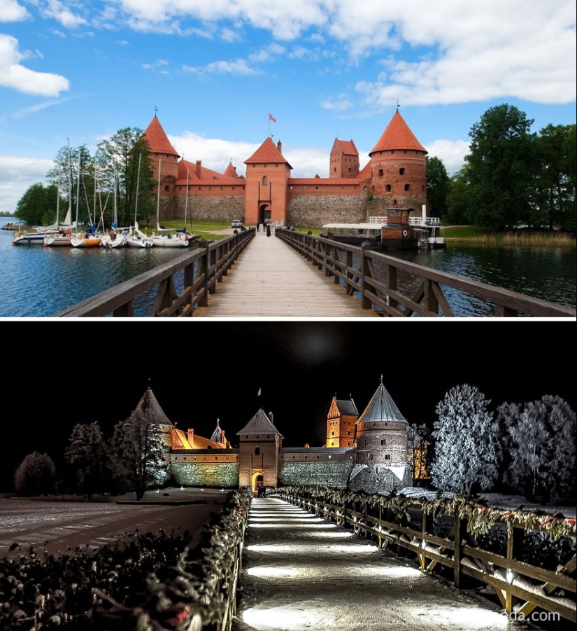 Imágenes mágicas de lugares pintorescos antes y durante el invierno Imágenes mágicas de lugares pintorescos antes y durante el invierno