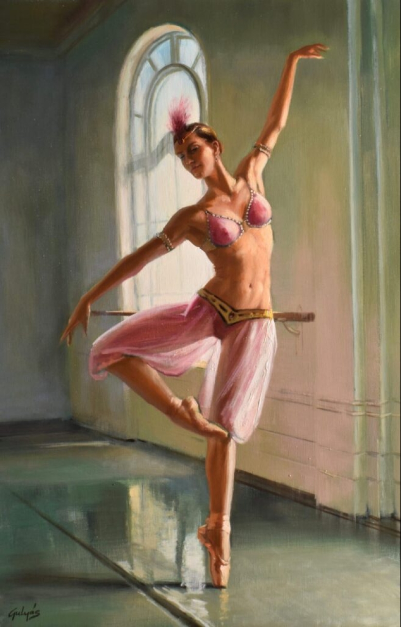 Immodest female beauty by Hungarian artist Laszlo Gulyas