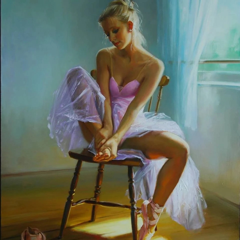 Immodest female beauty by Hungarian artist Laszlo Gulyas