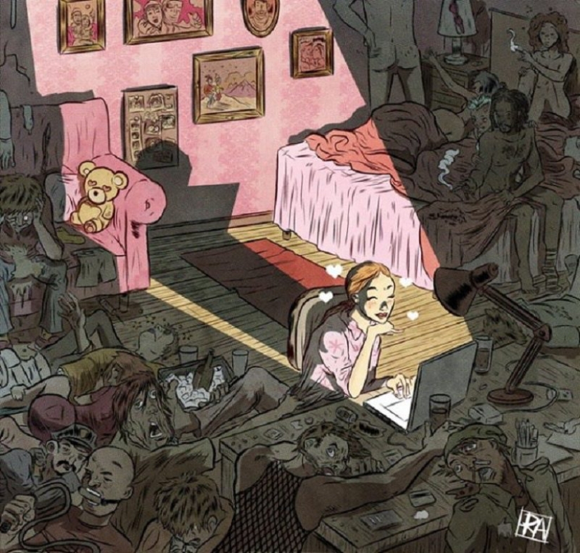 Impactante hooligan e ilustraciones sobre el tema del día