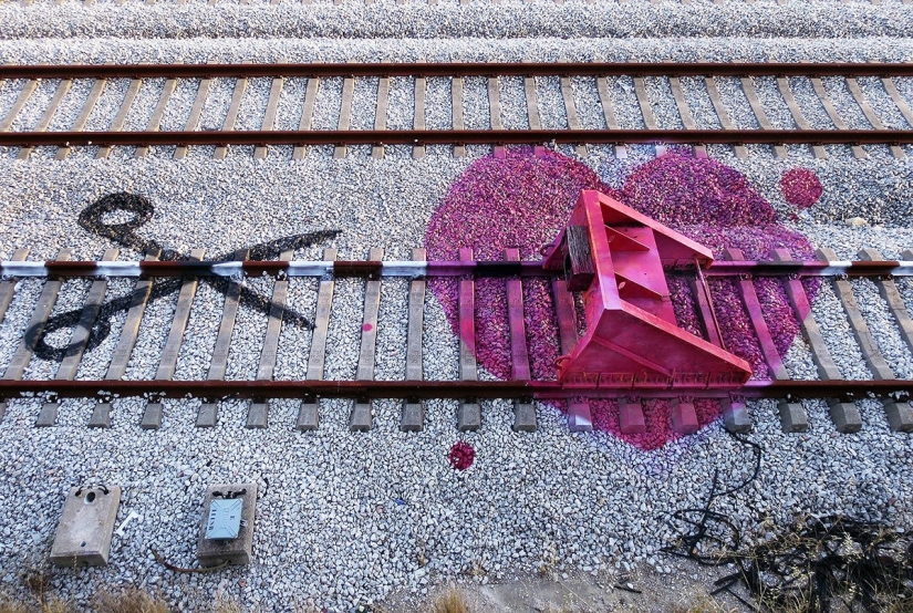 Impresionante el arte de la calle en forma de animales hechas totalmente de basura