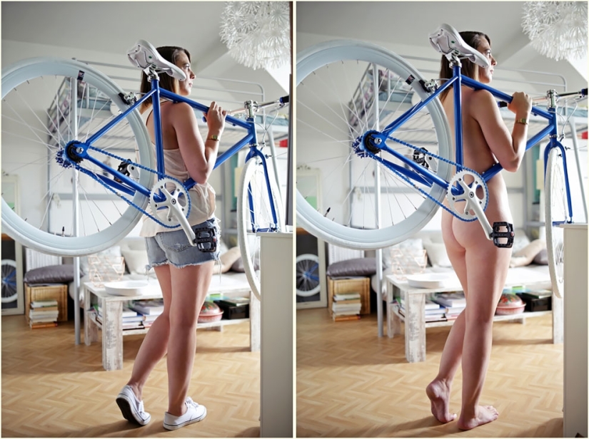 In clothes and without: a photographer from Germany undresses models in their usual environment In clothes and without: a photographer from Germany undresses models in their usual environment