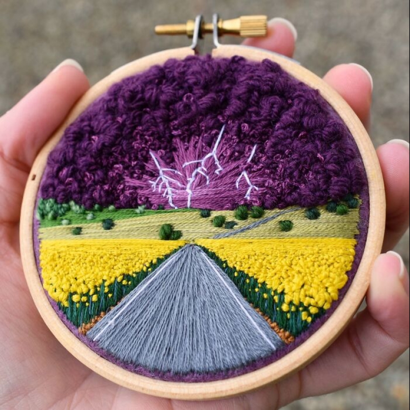 Incredible Landscape Embroidery By Victoria Rose Richards
