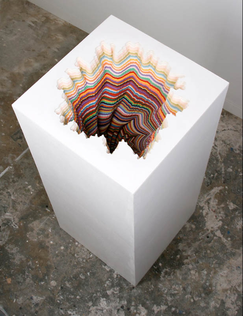 Infinitos de papel por Jen Stark