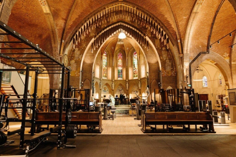 Instead of a sermon, a workout: How an old church in the Netherlands became a fitness club