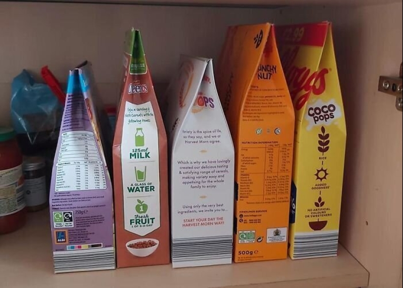 Instrucciones detalladas sobre cómo cerrar correctamente el embalaje de cartón con cereales