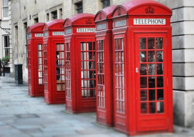 Intimate conversation: the famous red telephone box copied from the tombstones Intimate conversation: the famous red telephone box copied from the tombstones