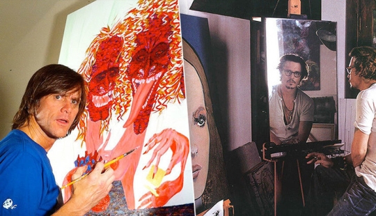 Johnny Depp, Jim Carrey, Prince Charles and other stars of that amazing artist