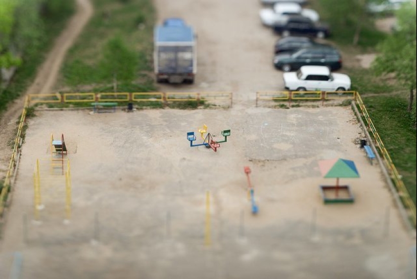 Juguete lugar de nacimiento: los paisajes urbanos de Rusia en la lente tilt-shift