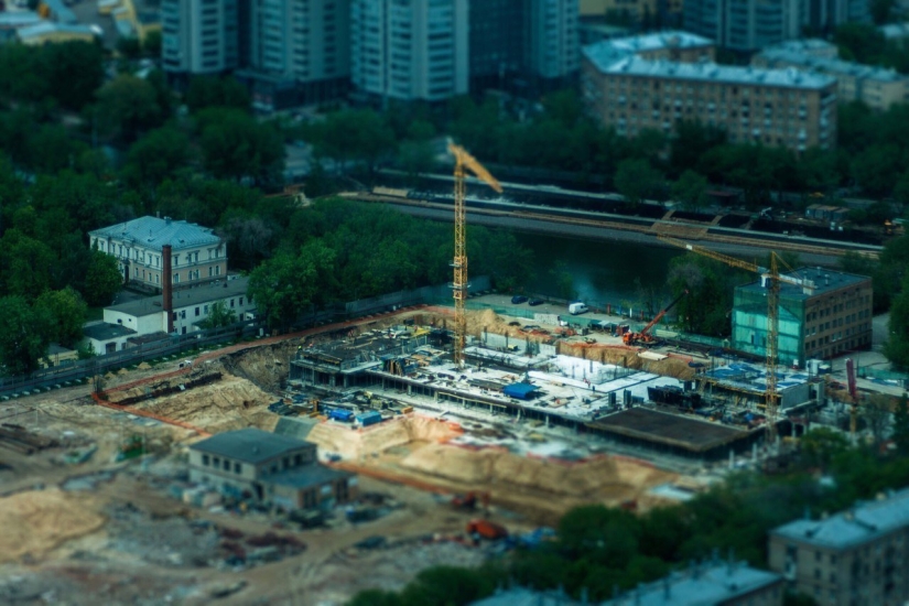 Juguete lugar de nacimiento: los paisajes urbanos de Rusia en la lente tilt-shift
