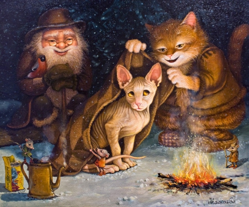 Kind cat tales by the artist Alexander Maskaev Kind cat tales by the artist Alexander Maskaev