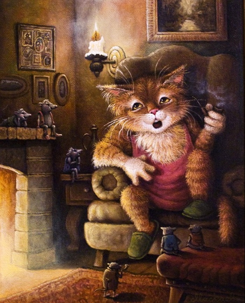 Kind cat tales by the artist Alexander Maskaev Kind cat tales by the artist Alexander Maskaev