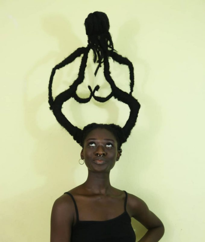 Kosa-Krasa: African artist creates amazing sculptures out of my own hair Kosa-Krasa: African artist creates amazing sculptures out of my own hair
