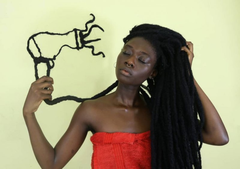 Kosa-Krasa: African artist creates amazing sculptures out of my own hair Kosa-Krasa: African artist creates amazing sculptures out of my own hair