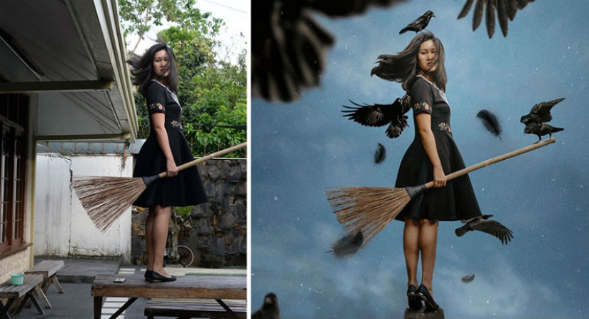 La artista crea mundos fabulosos a partir de fotos de su patio trasero, y es mágico