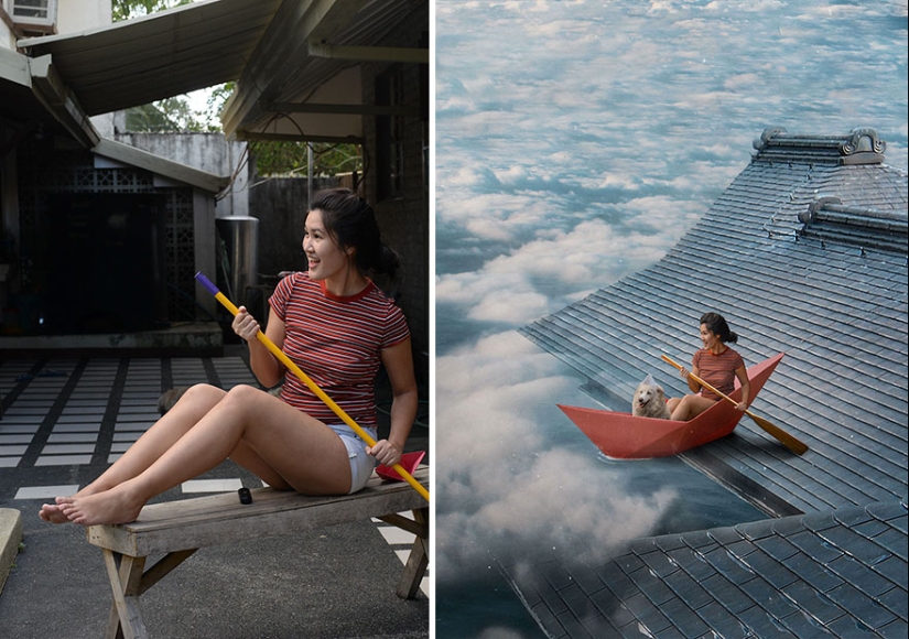 La artista crea mundos fabulosos a partir de fotos de su patio trasero, y es mágico