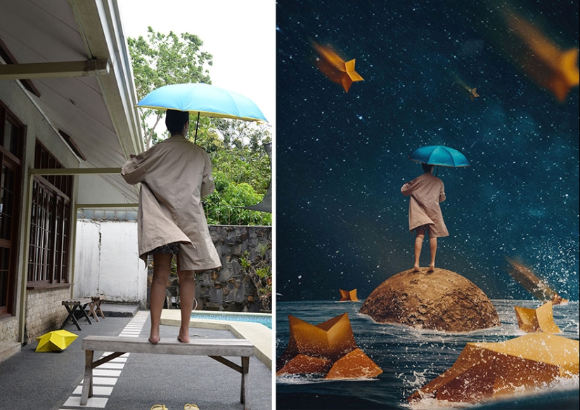 La artista crea mundos fabulosos a partir de fotos de su patio trasero, y es mágico