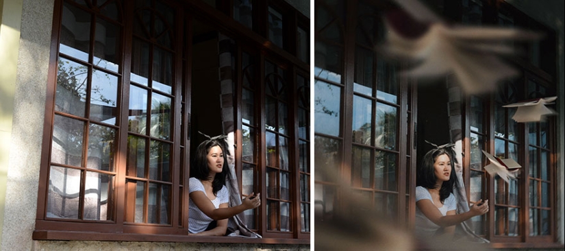 La artista crea mundos fabulosos a partir de fotos de su patio trasero, y es mágico