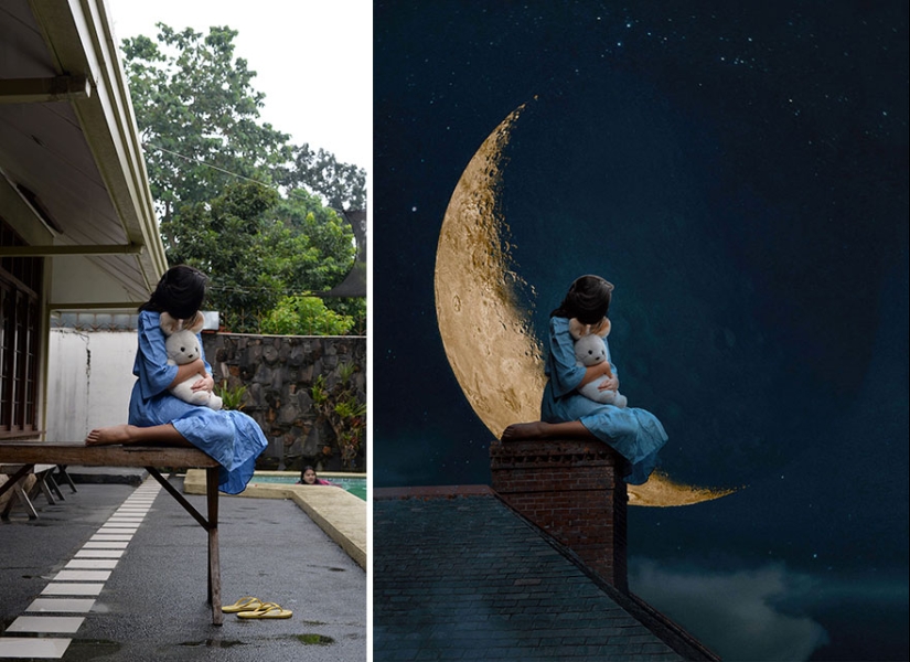 La artista crea mundos fabulosos a partir de fotos de su patio trasero, y es mágico