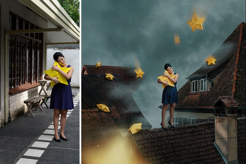 La artista crea mundos fabulosos a partir de fotos de su patio trasero, y es mágico