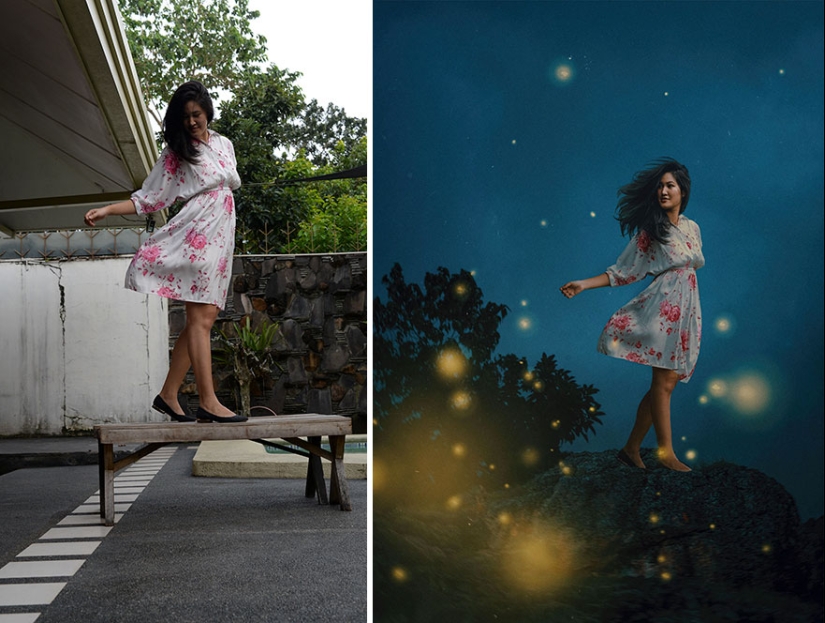 La artista crea mundos fabulosos a partir de fotos de su patio trasero, y es mágico