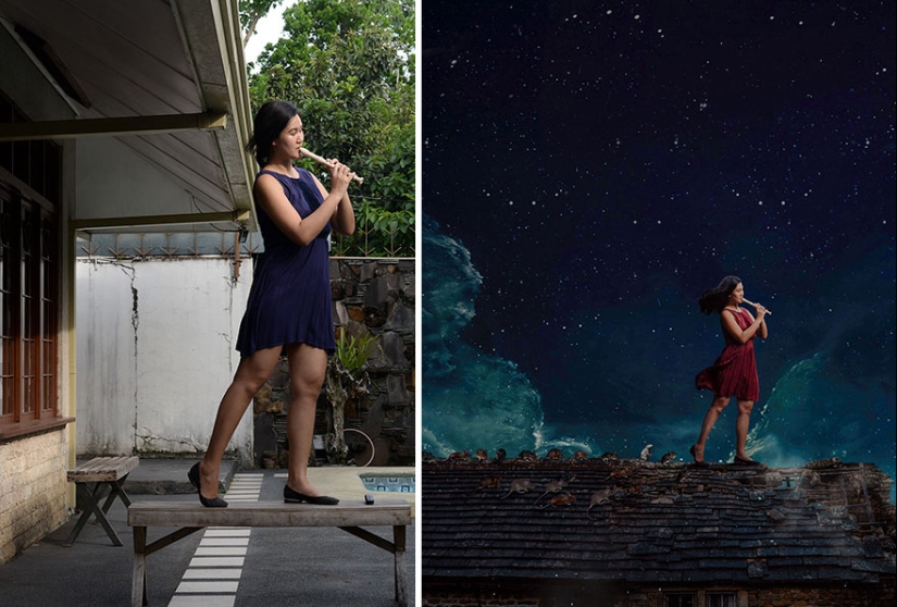 La artista crea mundos fabulosos a partir de fotos de su patio trasero, y es mágico